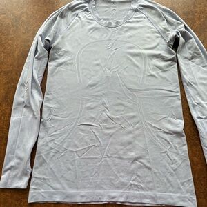 lululemon athletica Light Blue Swifty Long-Sleeve Performance Top